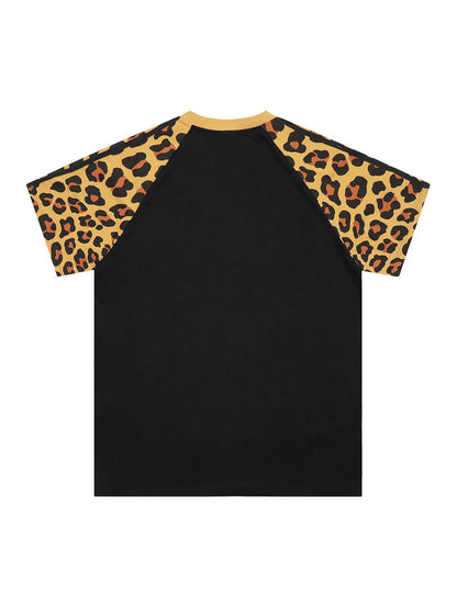 T-shirt à manches raglan imprimé guépard