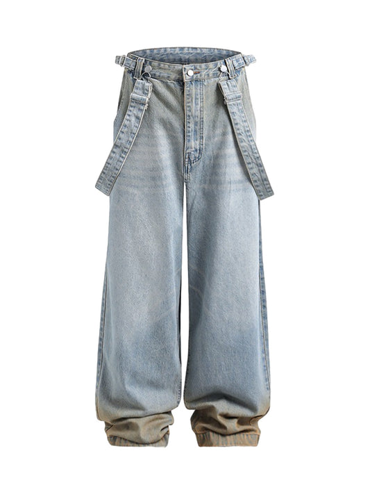 Jeans mit abnehmbarer Waschung im Used-Look