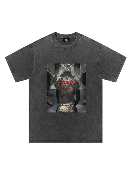 T-shirt graphique original avec portrait croisé