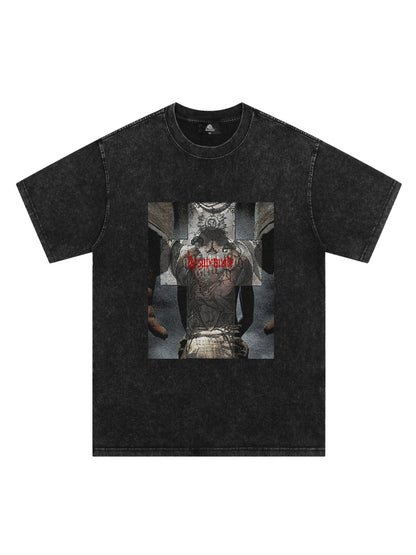 T-shirt graphique original avec portrait croisé