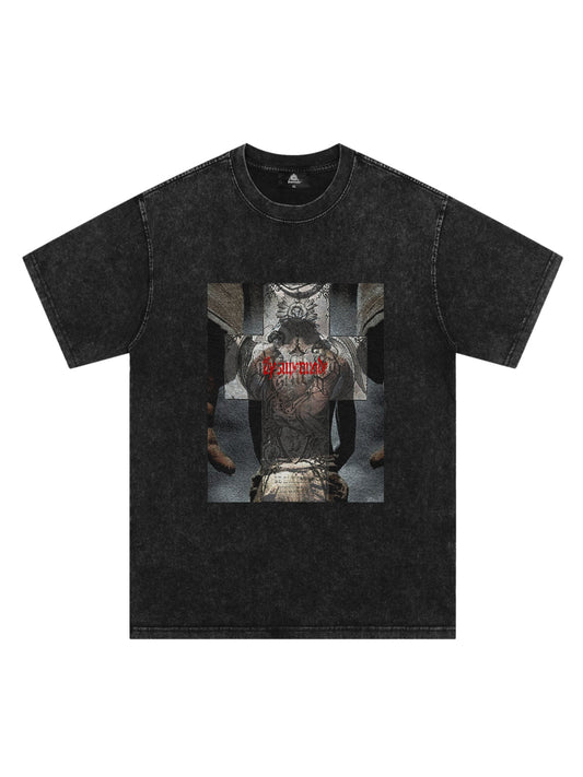 T-shirt graphique original avec portrait croisé