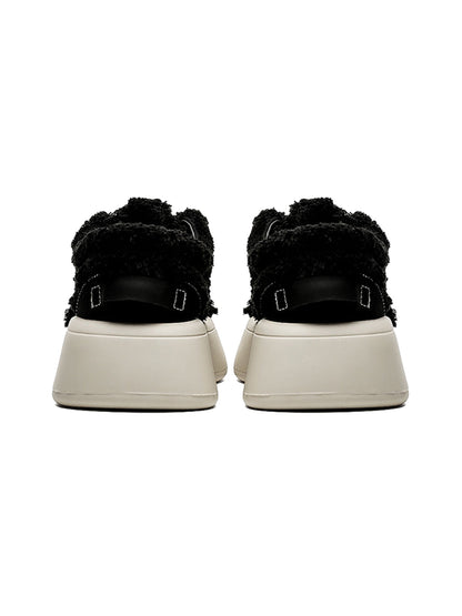 Fuzzy Trim Chunk Shoes - 2379