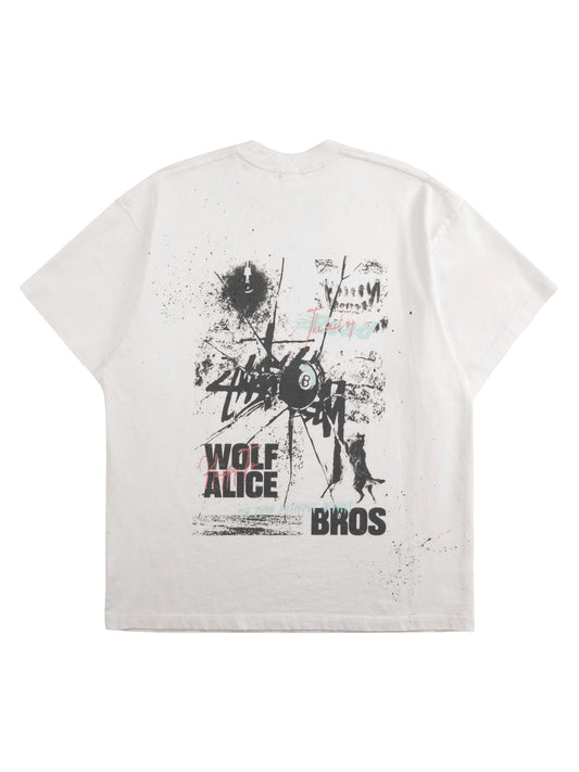 T-Shirt mit Retro-Waschung und Print