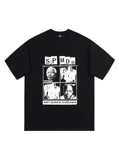 Original Street Protrait Graphic Print T-Shirt