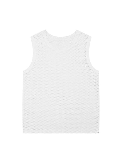 Knitted Hollow Mesh Vest