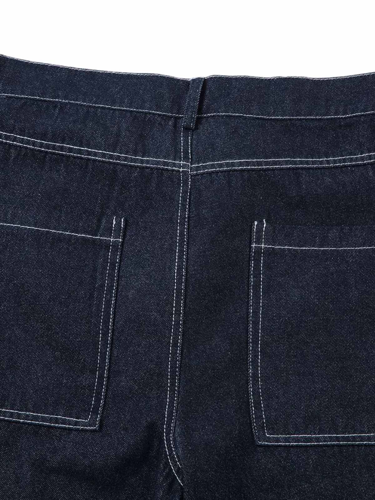 Washed Multi Pocket Baggy Cargo Jeans