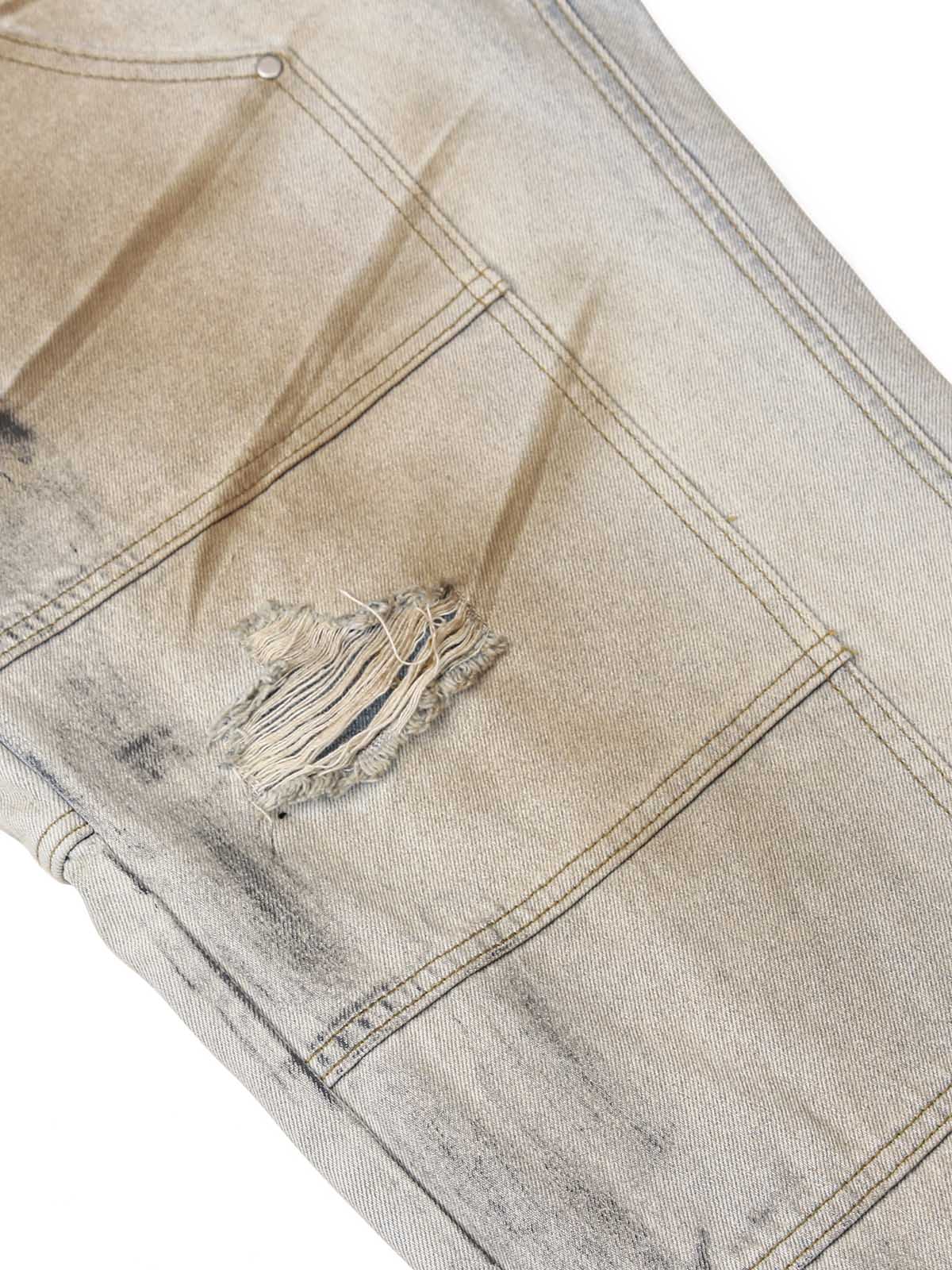 Thesupermade Washed Mud-Dye Straight Jeans