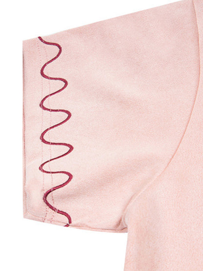 T-shirt imprimé croix et vague