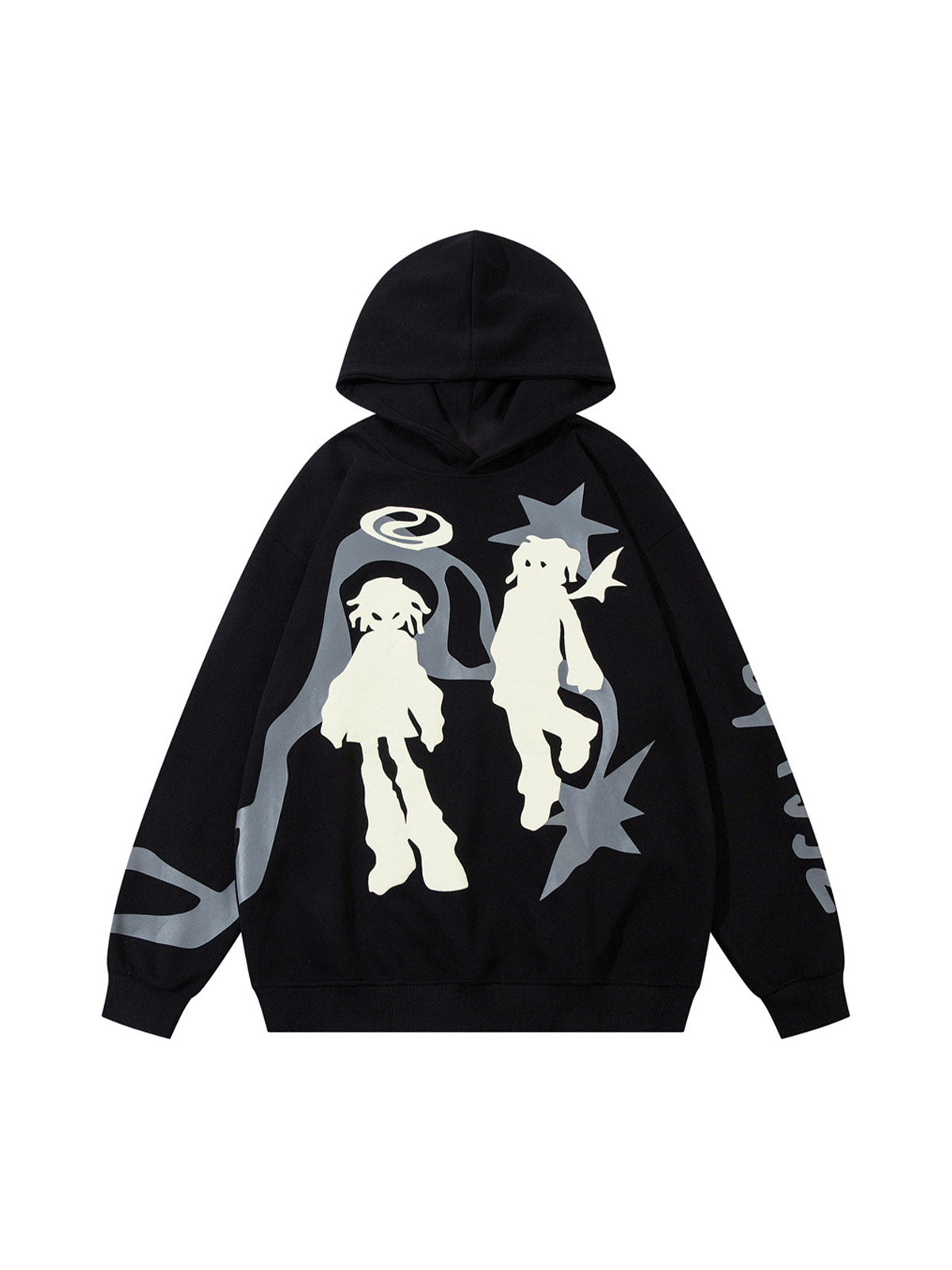Sweat à capuche imprimé ange abstrait Thesupermade