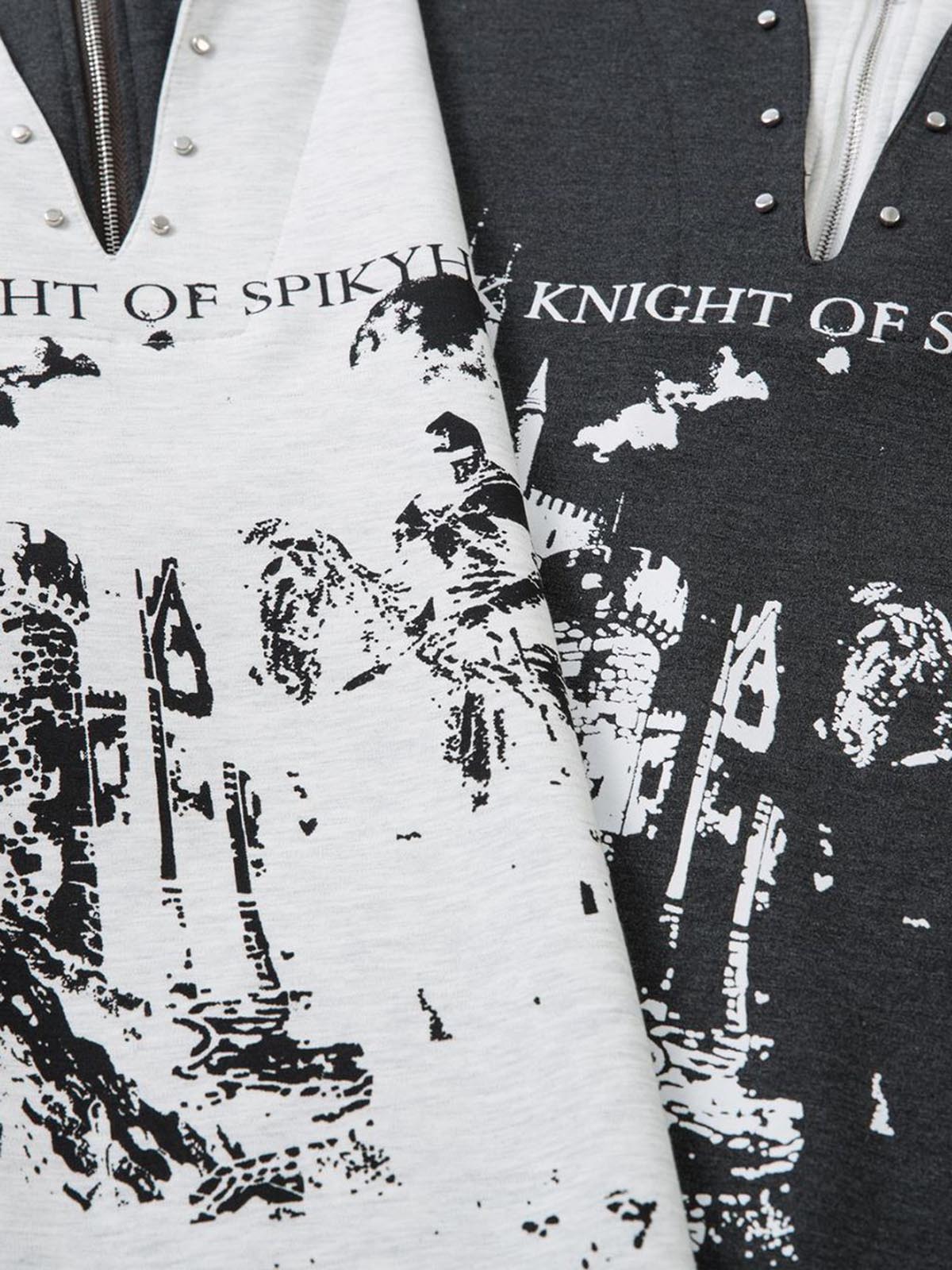 T-Shirt mit Retro-Faux-Print im Zweiteiler