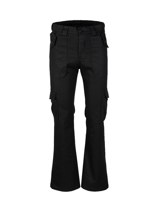Multi-Pocket Slim Fit Flare Pants