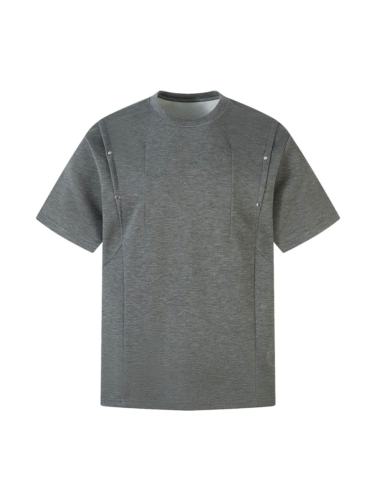 T-shirt fonctionnel plissé à rivets rétro
