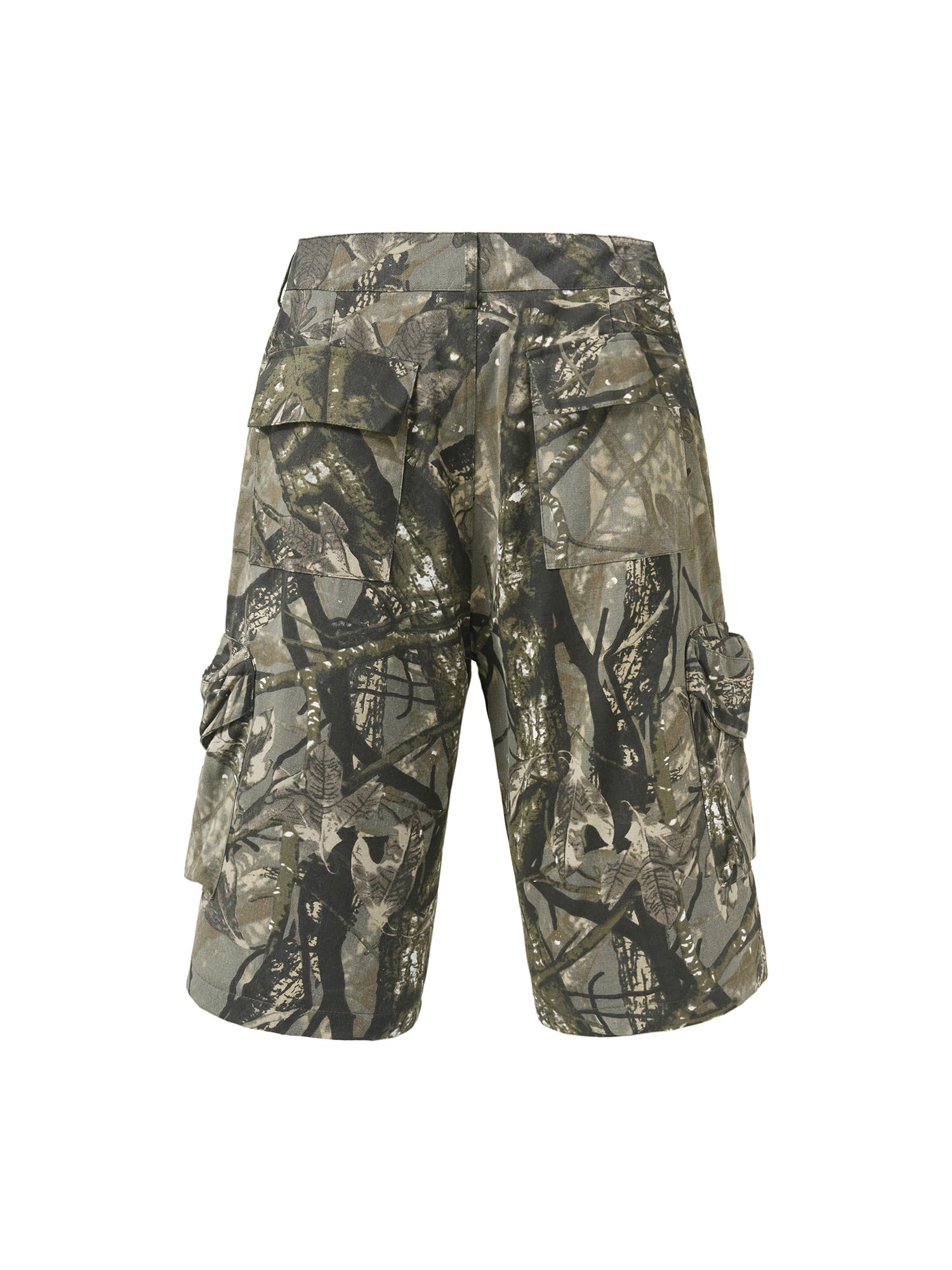 Thesupermade Retro Camouflage Fallen Leaves Cargo Jorts - 2166