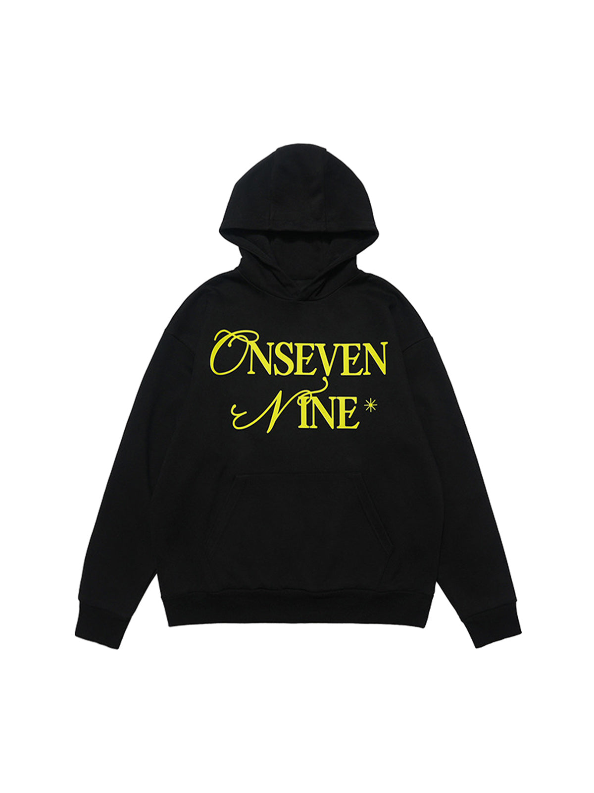 Basic Fleece-Hoodie mit Buchstaben-Print