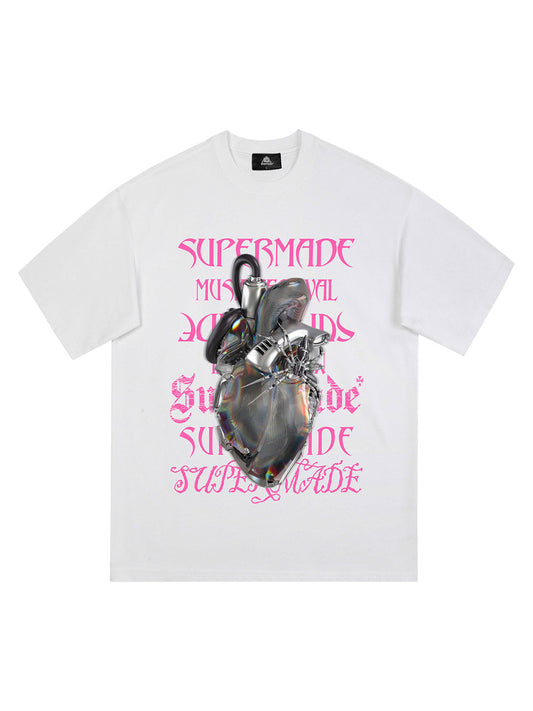 Cyberpunk Heart Graphic T-Shirt