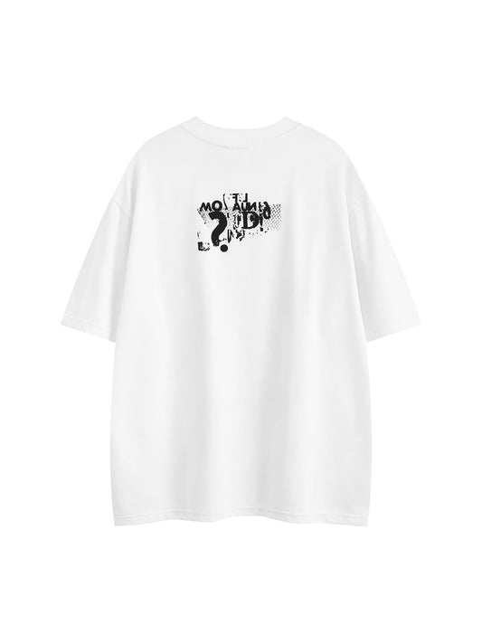 Retro Letter Print Rivet T-shirt