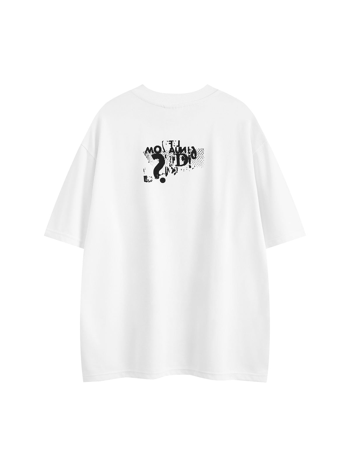 T-Shirt mit Retro-Buchstabendruck und Nieten