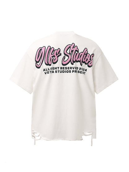 Retro Letter Graphic T-Shirt