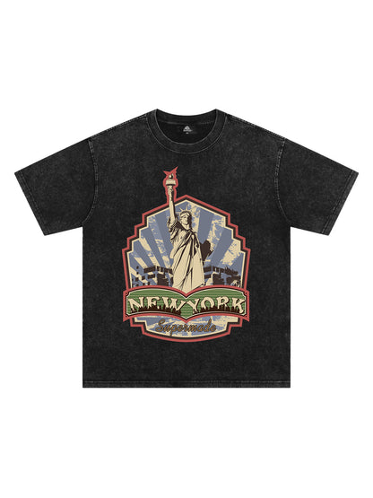 Orginal Street Statue of Liberty Independence Day T-shirt