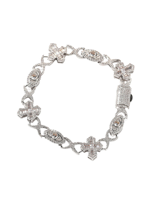 Bracelet croix en cuivre contre le mauvais œil