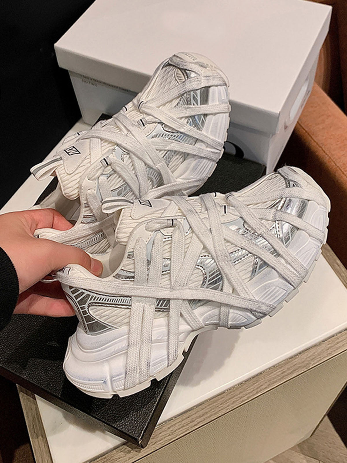 Thesupermade High Street Freizeit-Sneaker zum Schnüren – 2342