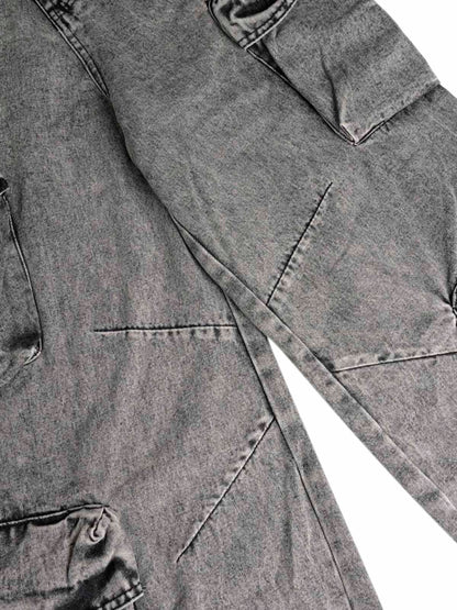 Jean cargo délavé multi-poches Thesupermade