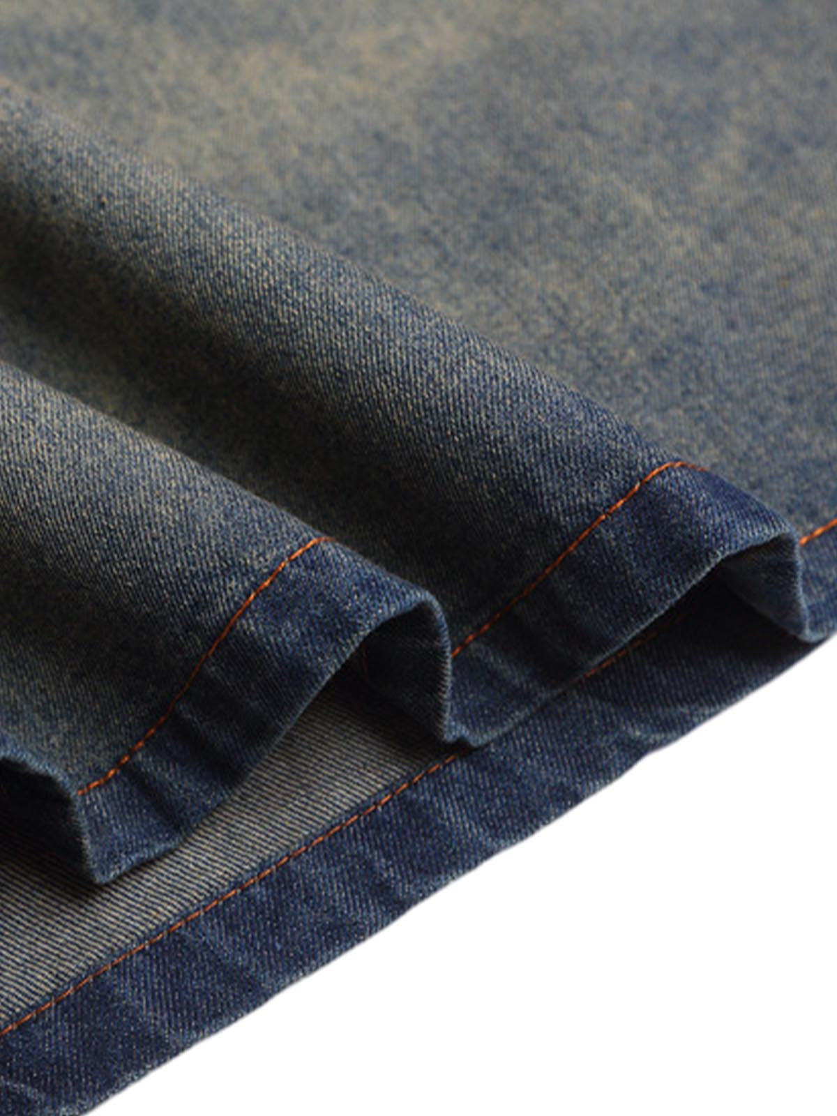 Washed Ripped Barrel Jeans