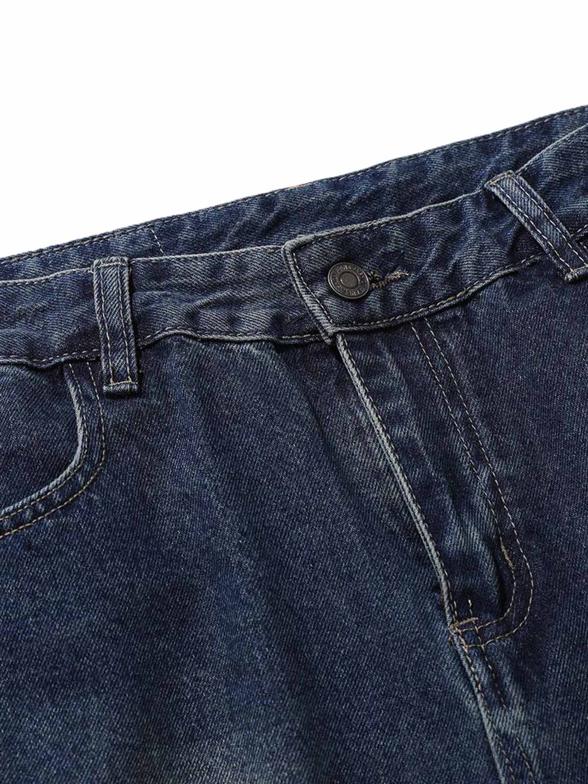 Stark gewaschene Baggy-Barrel-Jeans für Arbeitskleidung – 2337