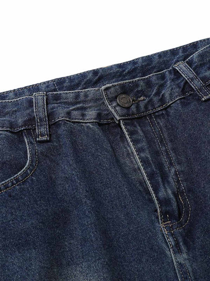 Stark gewaschene Baggy-Barrel-Jeans für Arbeitskleidung – 2337