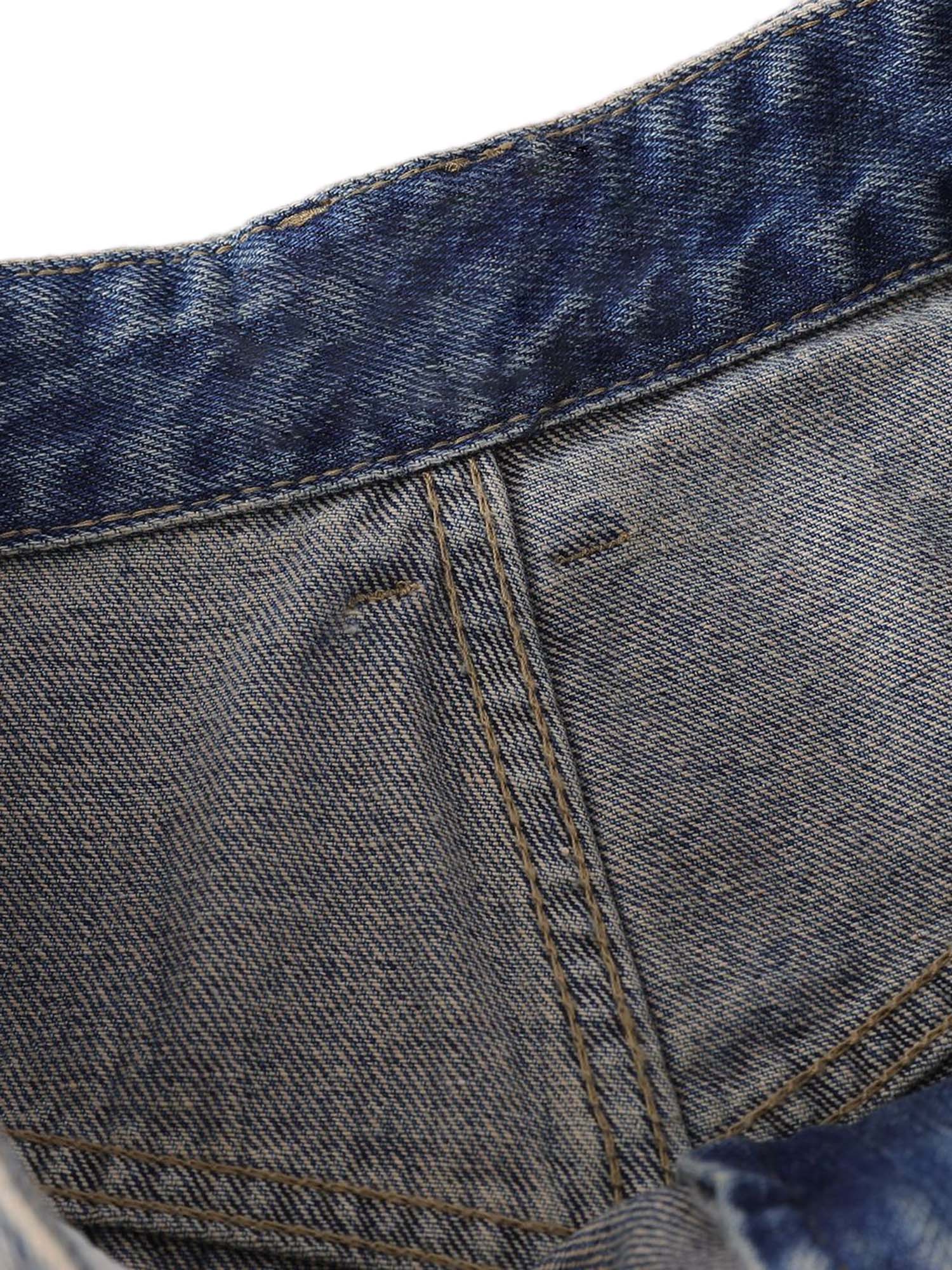 Thesupermade – Jeans-Jeans im Hip-Hop-Stil mit verwaschenem Rippenmuster 