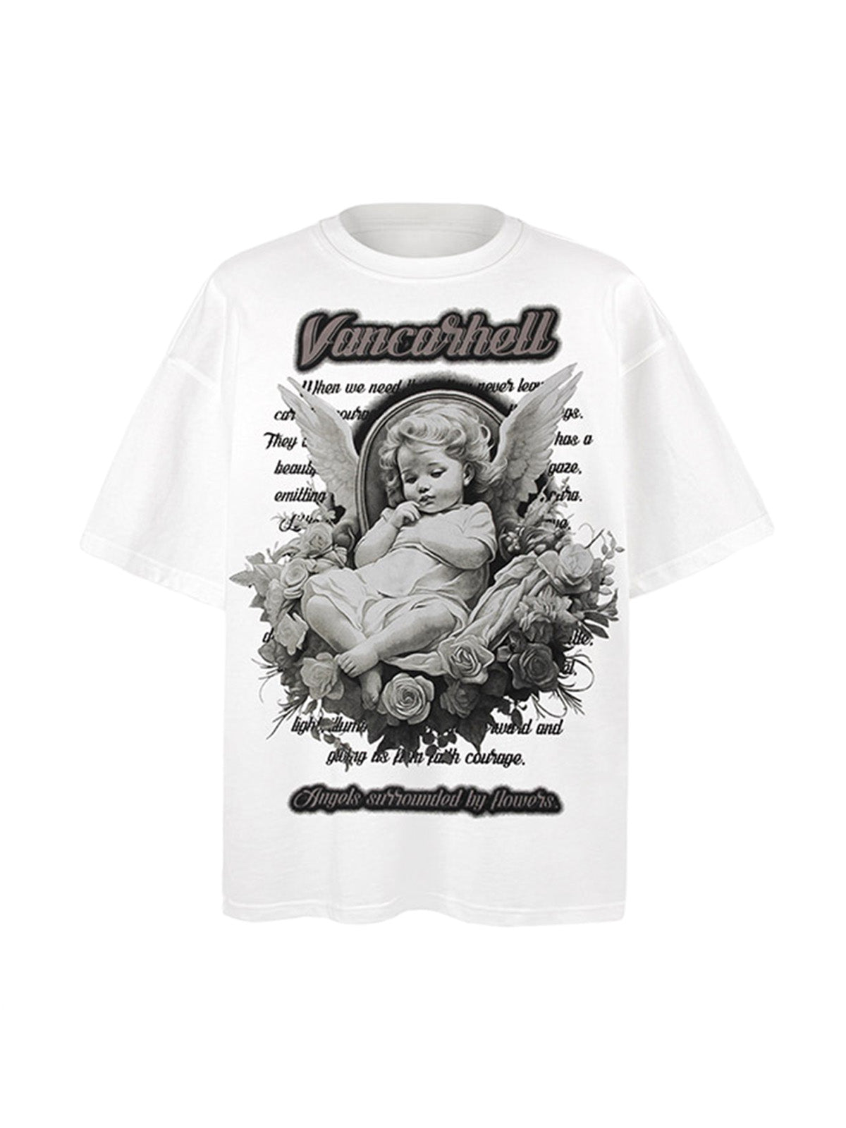 T-shirt oversize à imprimé ange