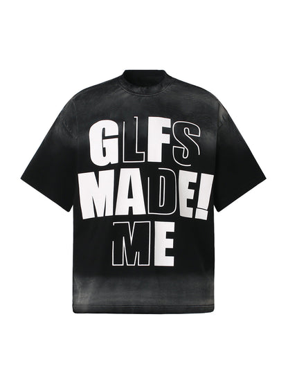 T-Shirt mit Retro-Farbverlauf und Grafik