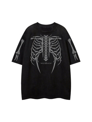 Skeleton Graphic Oversized T-Shirt
