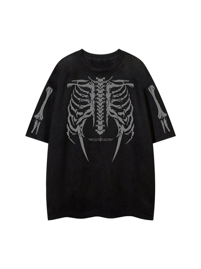 Skeleton Graphic Oversized T-Shirt
