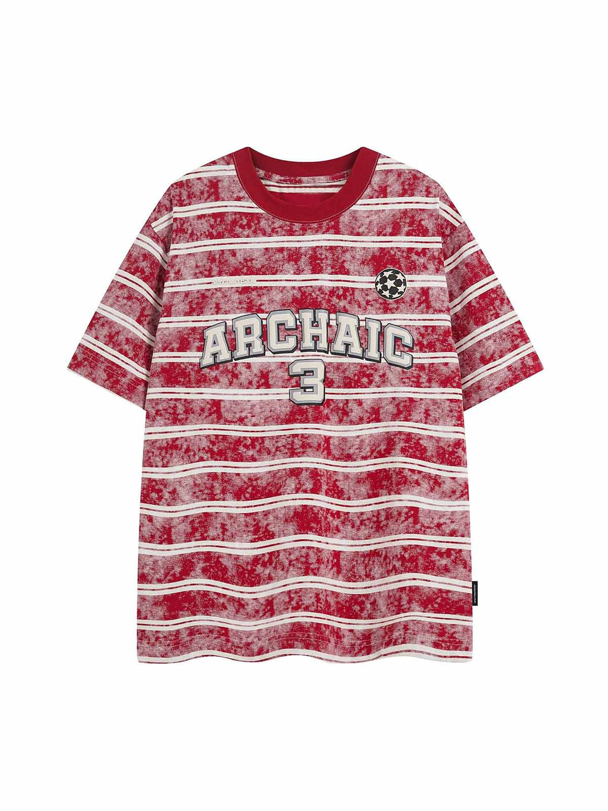 Graphic Lettering Striped Oversized T-Shirt