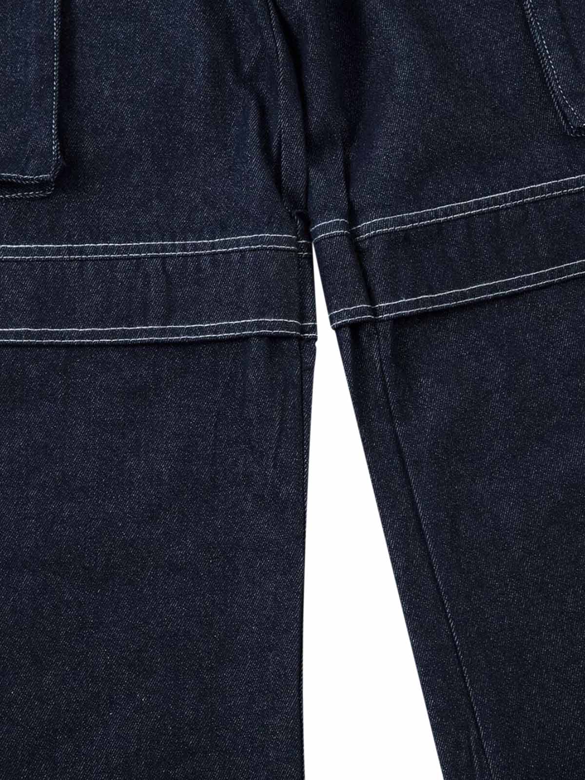 Washed Multi Pocket Baggy Cargo Jeans