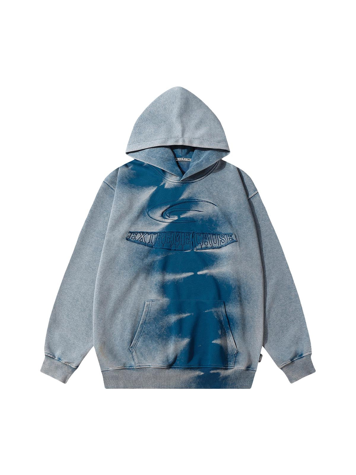 Thesupermade Tie-dye Contrasting Print Pullover Hoodie