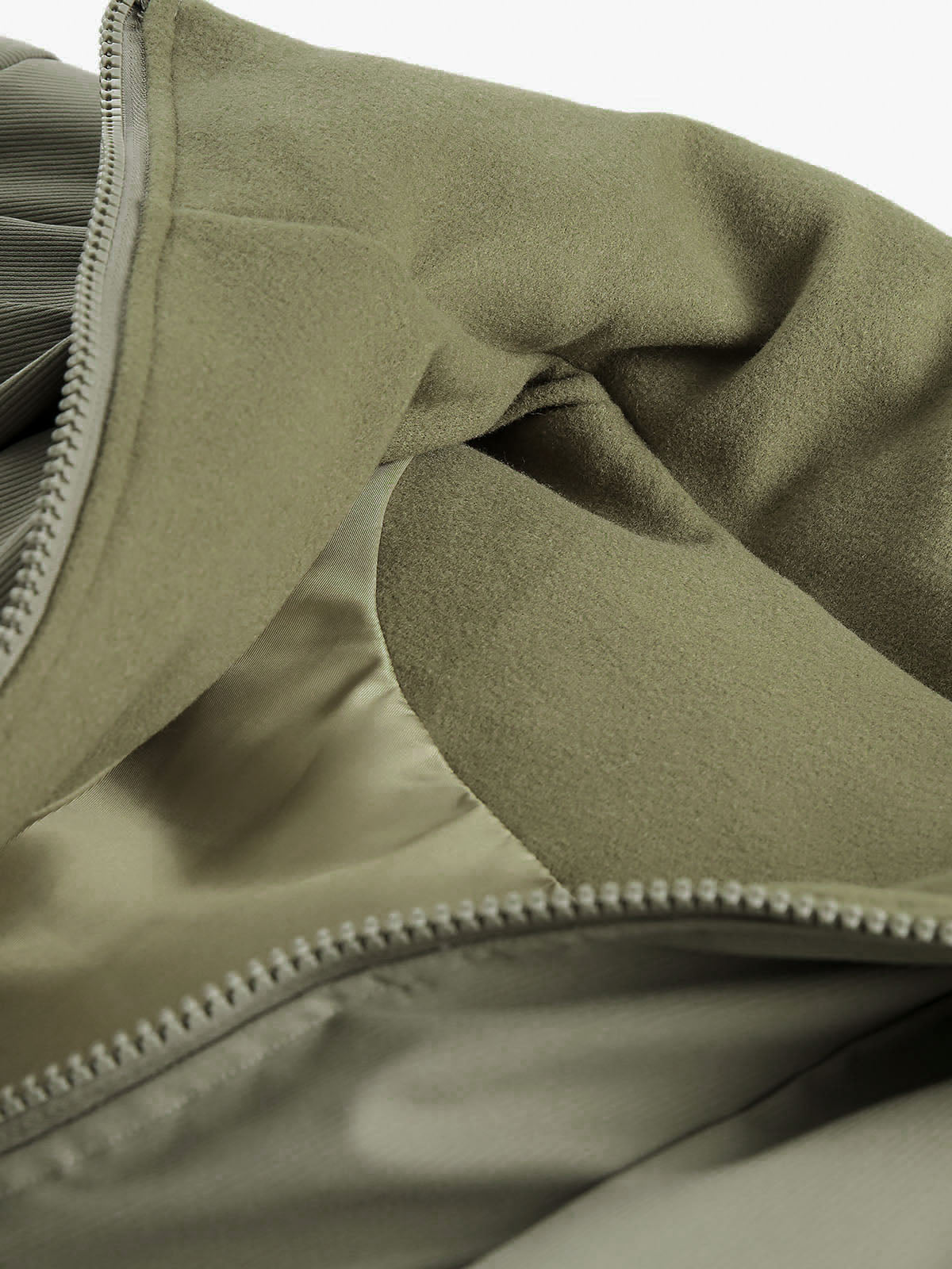 Veste vintage surdimensionnée à col montant plissé
