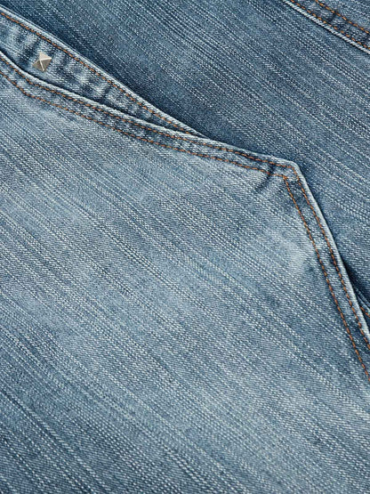 Washed Distressed Deconstructed Riveted Jorts