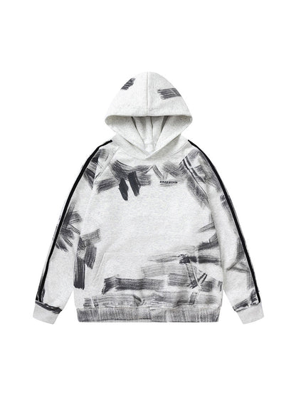 Thesupermade – Kapuzenpullover mit schmutzigem Pinselstrich und Graffiti