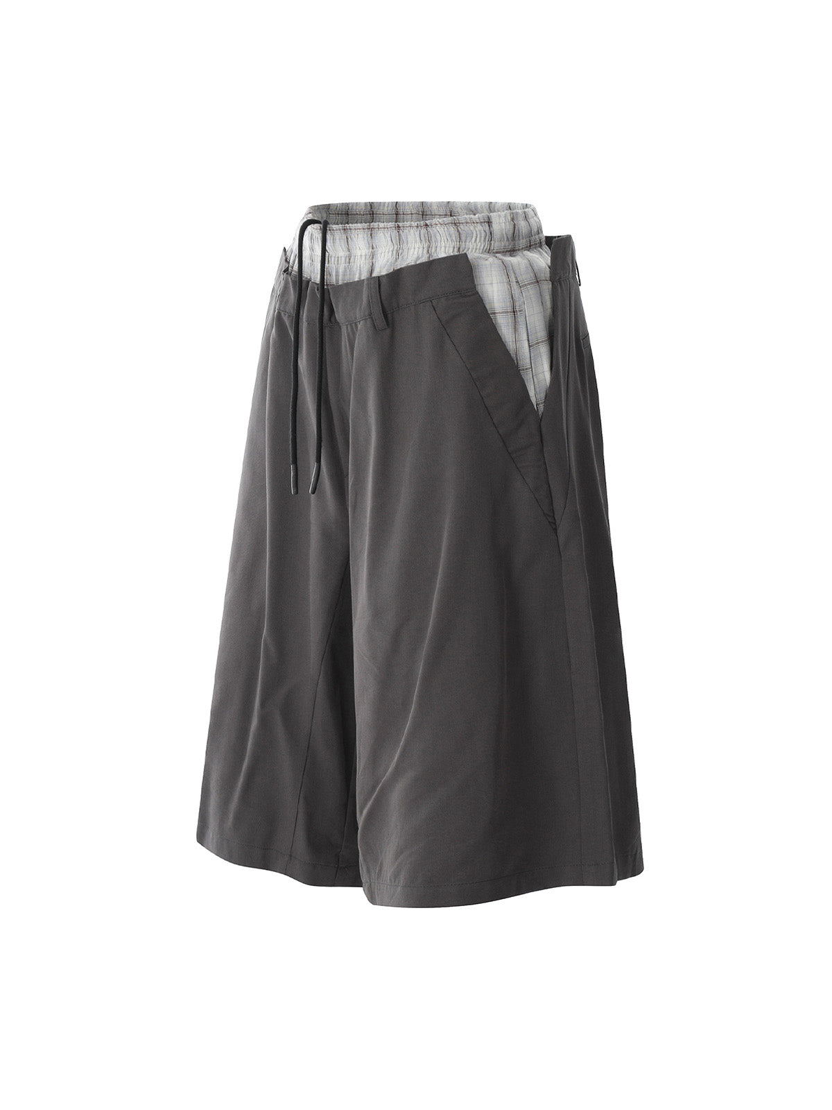 Retro Double Waist Stitching Jorts