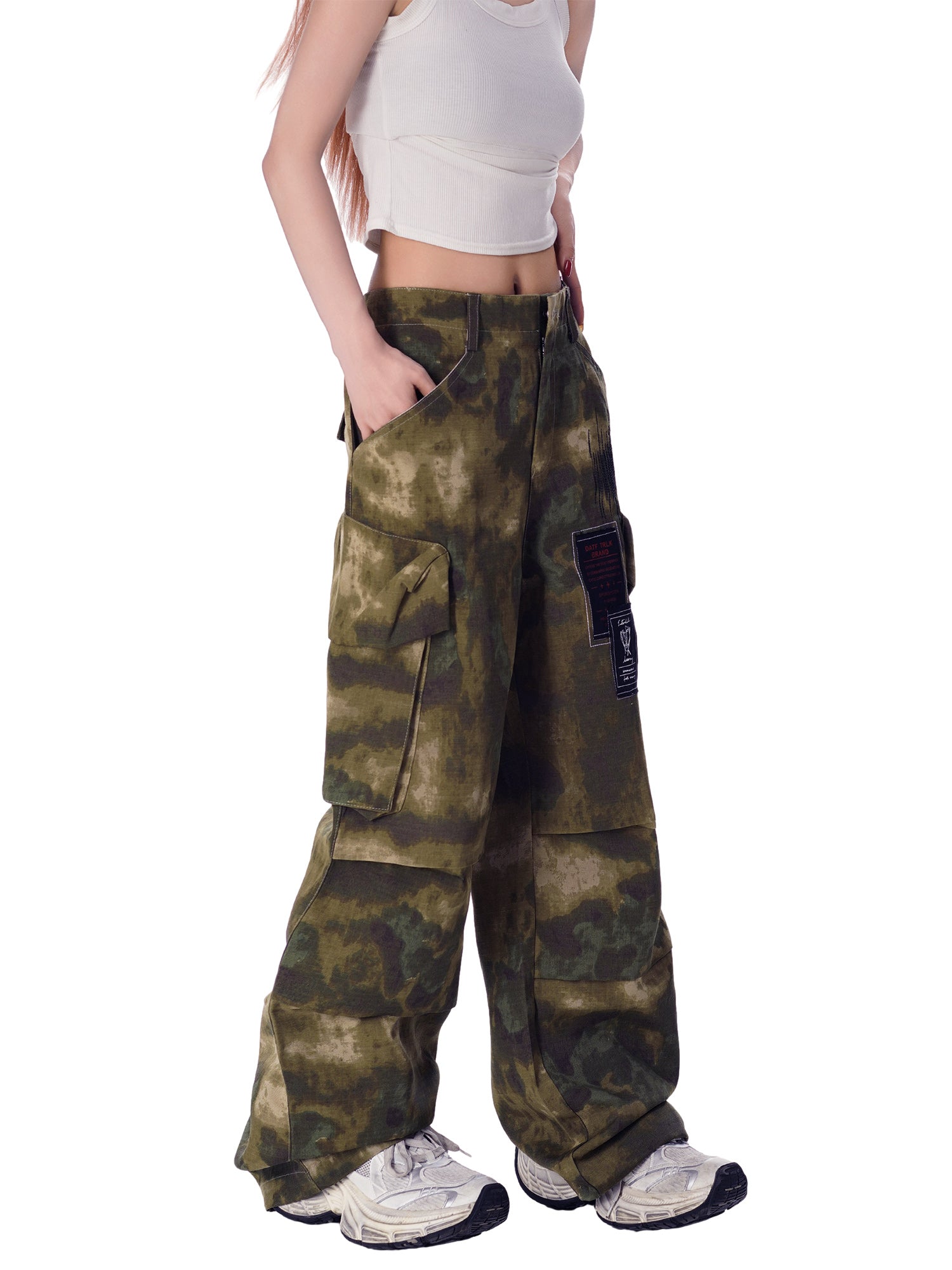 Thesupermade High Street Badge Camouflage Multi-Pocket Pants - 2253