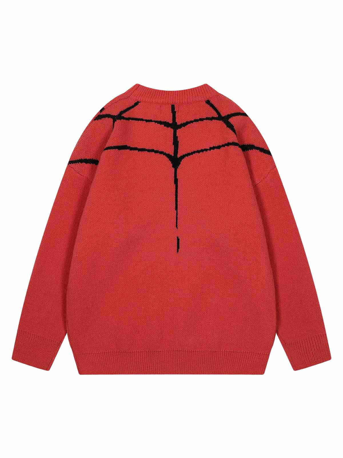 Thesupermade Spider&Heart Knit Crew Neck Sweater - 2323