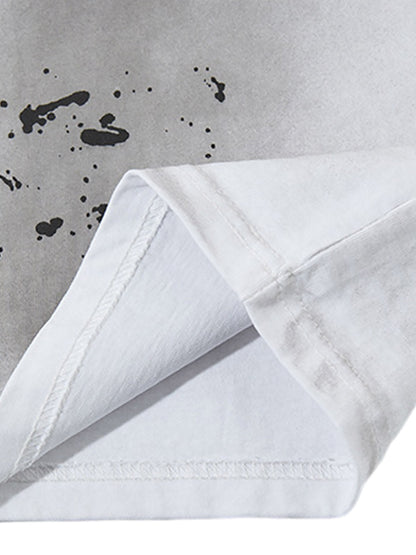 Weste mit Halskette und Farbspritzer-Print