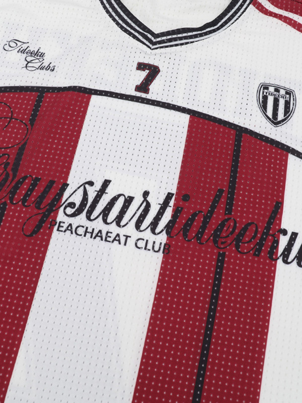Stylish Striped Sports Jersey T-Shirt