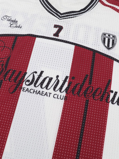 Stylish Striped Sports Jersey T-Shirt