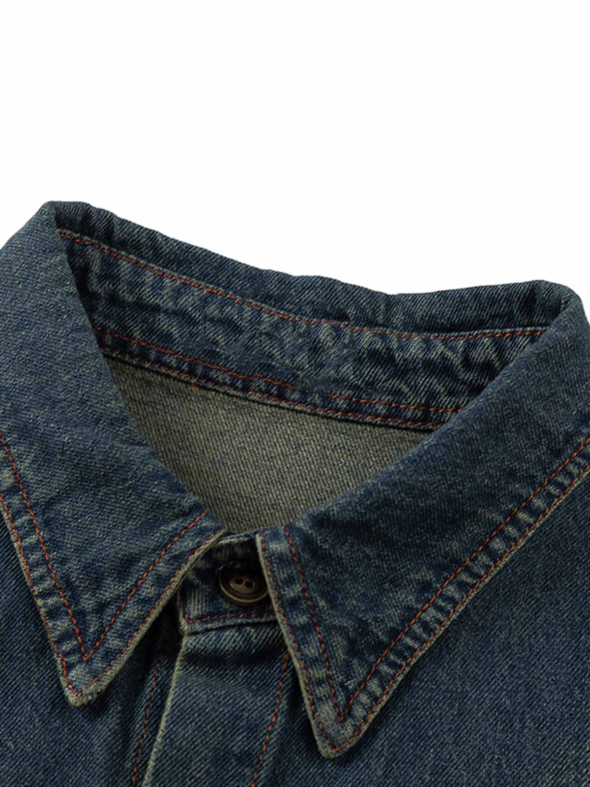 Raw Edge Denim Shirt