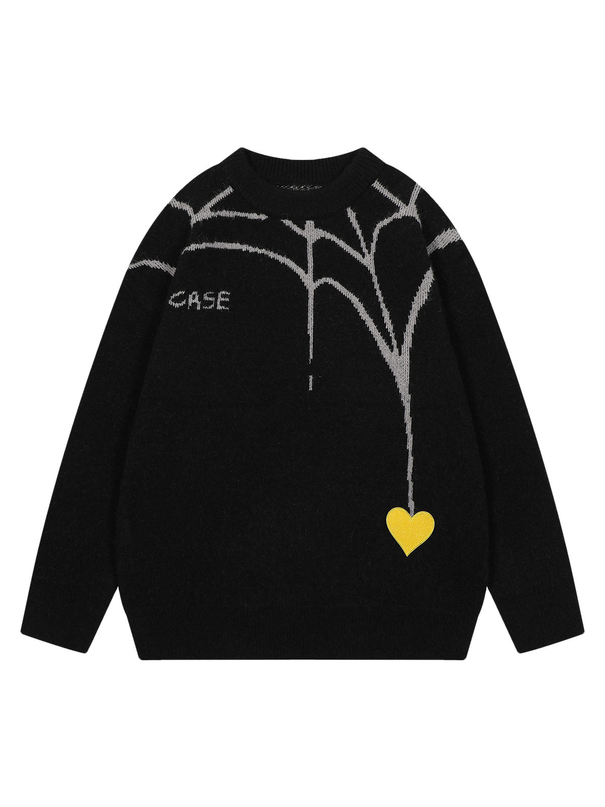 Thesupermade Spider&Heart Knit Crew Neck Sweater - 2323