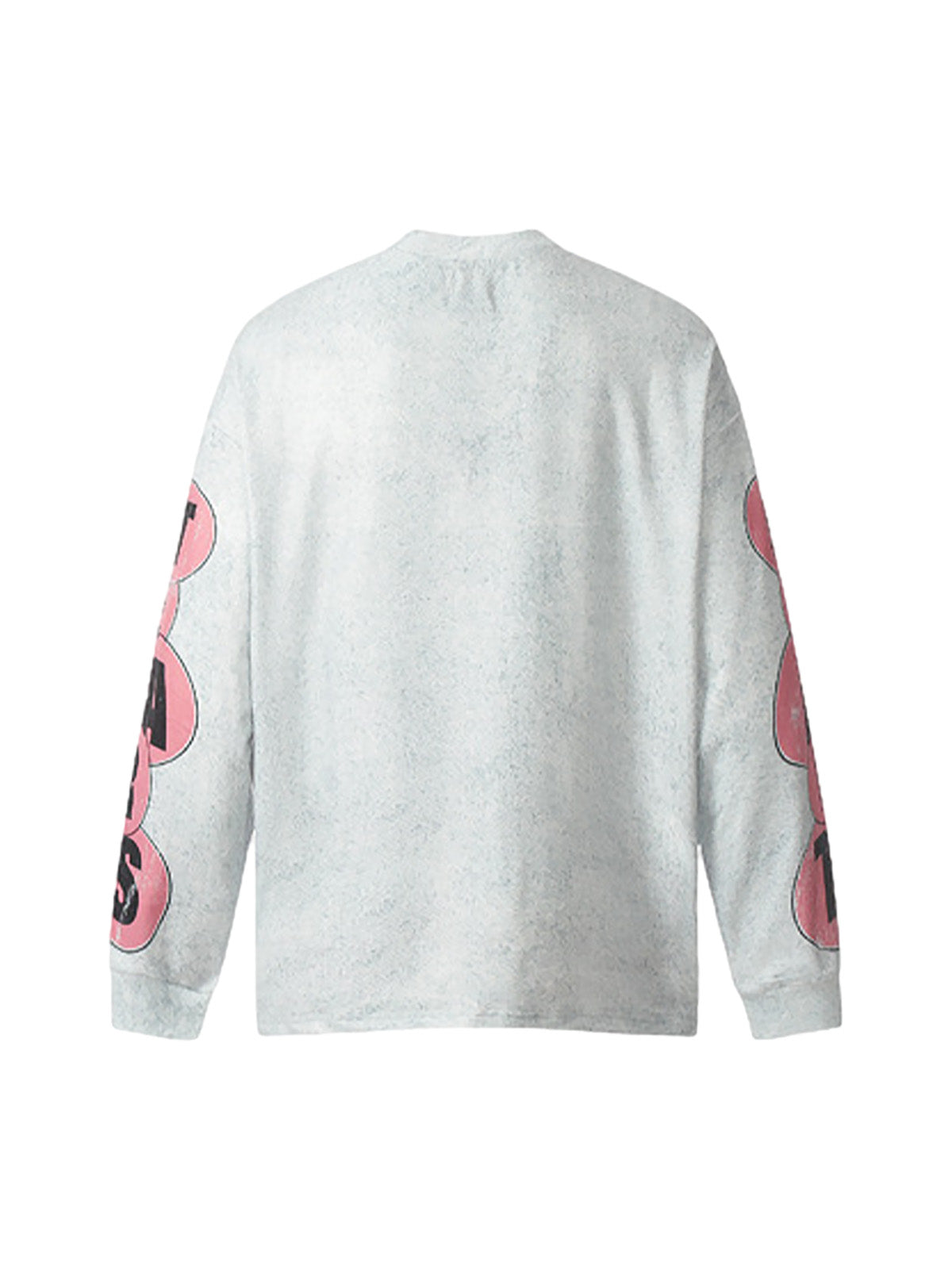 Washed Lettering Print Long Sleeve T-shirt