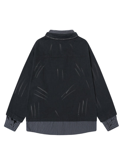 Wasteland Style Retro Washed Faux Zweiteiler